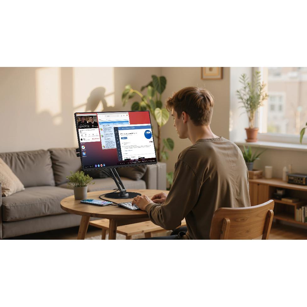 UPERFECT Metal Magnetic Bracket VESA 2 IN 1 Stand Max Support 19" Portable Monitor with Adjustment Holder For 7"-19" Dispalys