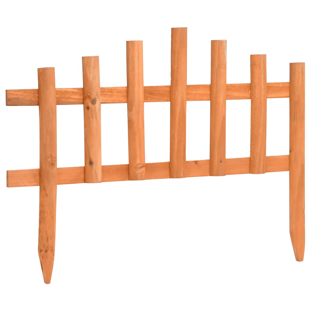 Lawn Edging Set 10 pcs Spruce Wood 4.4 m