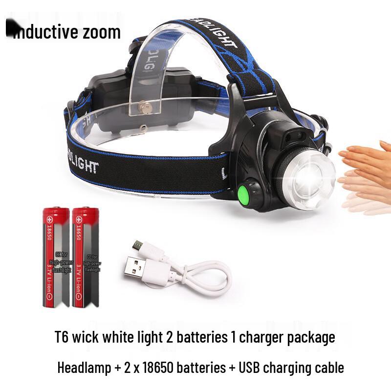 

PaiLiDe T6 LED Zoom Induction Headlamp 2 Batteries + Charger Kit