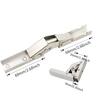 2/4pcs Modern Silvery 90-Degree Folding Hinges, No-Slot Flush Mount, 180-Degree Countertop Support, Hidden Design for Cabinets &
