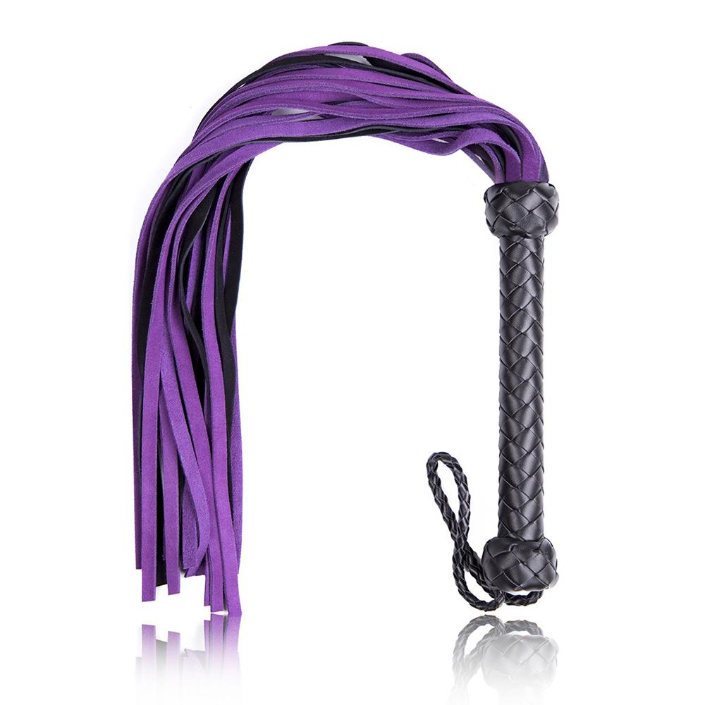 Fetish Slave PU Leather Whip Flogger Handle Master Spanking Paddle Knout Flirt  Adult Game Erotic Sex Toys for Women Couples
