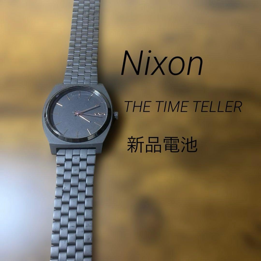 Used Nixon Watch New Battery Time Teller Black Good Condition