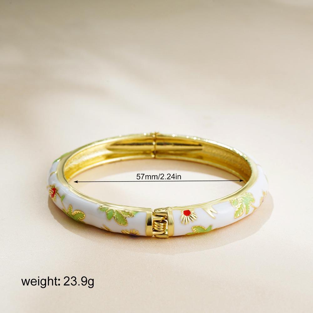 Traditional Hollow Out Flower Bangle Chinese Women's Hand Bracelet  Jewelry Gifts