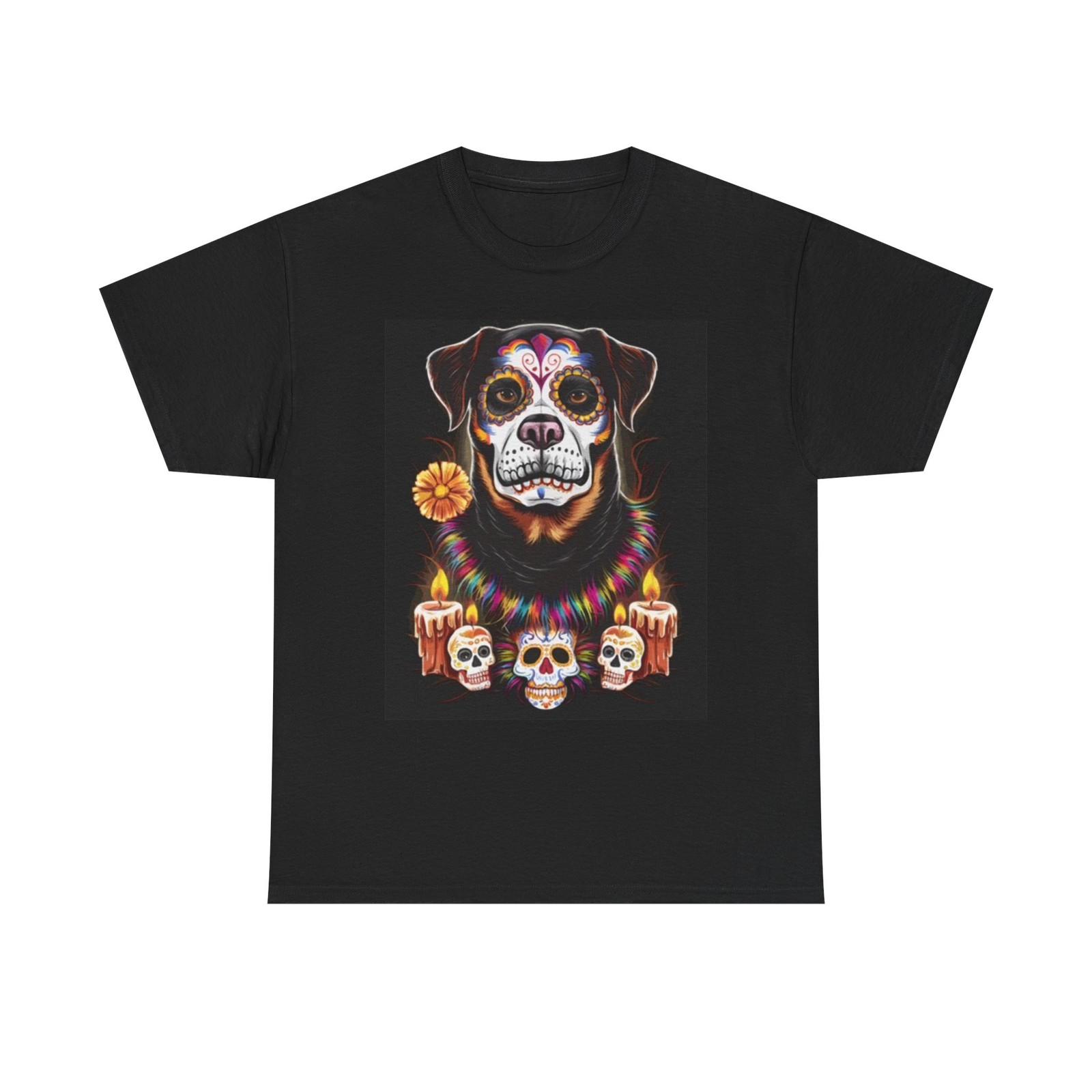 

Day Of The Dead Graphic T Shirt Retro Art Mexico Vintage Unisex Heavy Cotton DOG S разноцветный