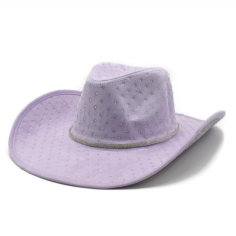 JYL TS DIY Beaded Cowboy Hat Unisex Tibetan Curved Brim Western  Hat