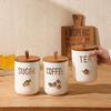 Modern White Porcelain Coffee Tea Jar Household Moisture Proof Candy Jar Storage Container Kitchen Spice Bottle Home Decoration