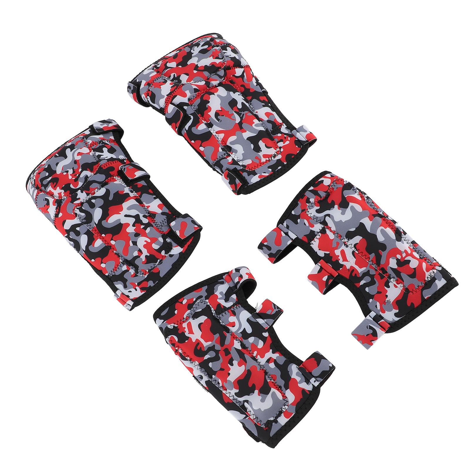 

Детские наколенники, налокотники, дышащие, регулируемые, детские, комплект защиты колена и локтя для езды на велосипеде красный