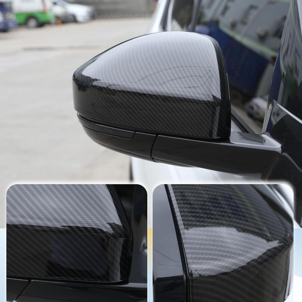 LLKUANG ABS Plastic Side Rearview Mirror Frame Cover Trim Fit for Land Rover Range Rover VELAR Evoque Discovery Sport,For Jaguar F-Pace X761 Exterior
