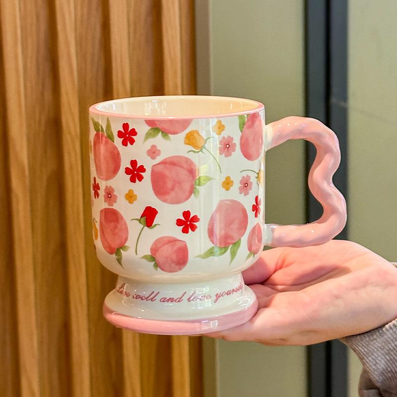 Cană ceramică drăguță pentru fructe cadou de ziua de naștere fată cană cafea lapte cadou suvenir prietenă cutie cadou