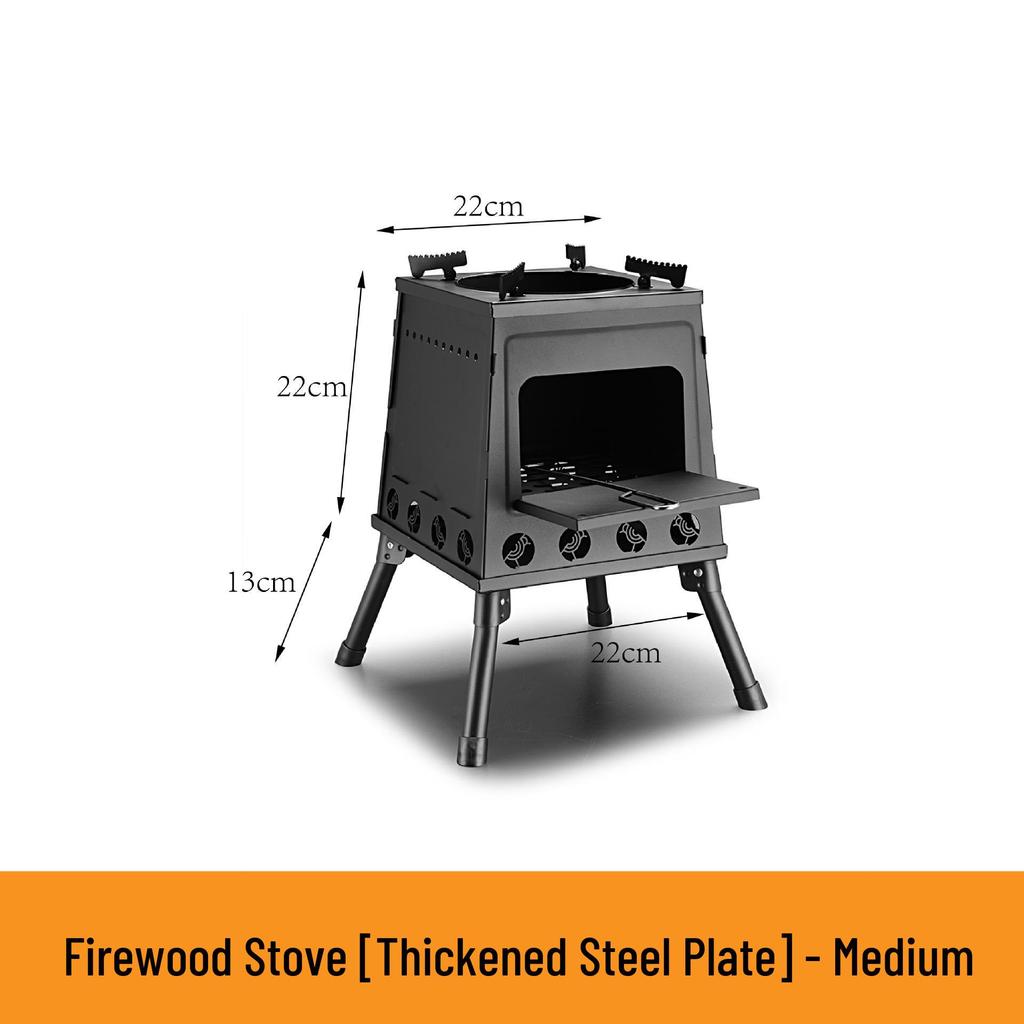 Portable Outdoor Folding Firewood Stove for Camping, Barbecue, and Picnics