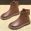 Padded Soft Sole Martin Boots Leather Flat Short Boots