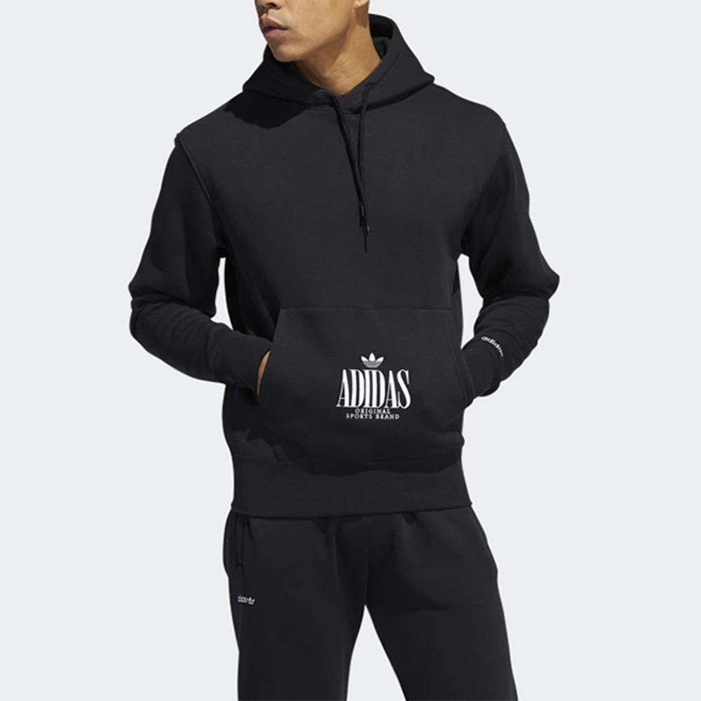 adidas Originals Embroidered Logo Hoodie Men Hoodies Black H32327