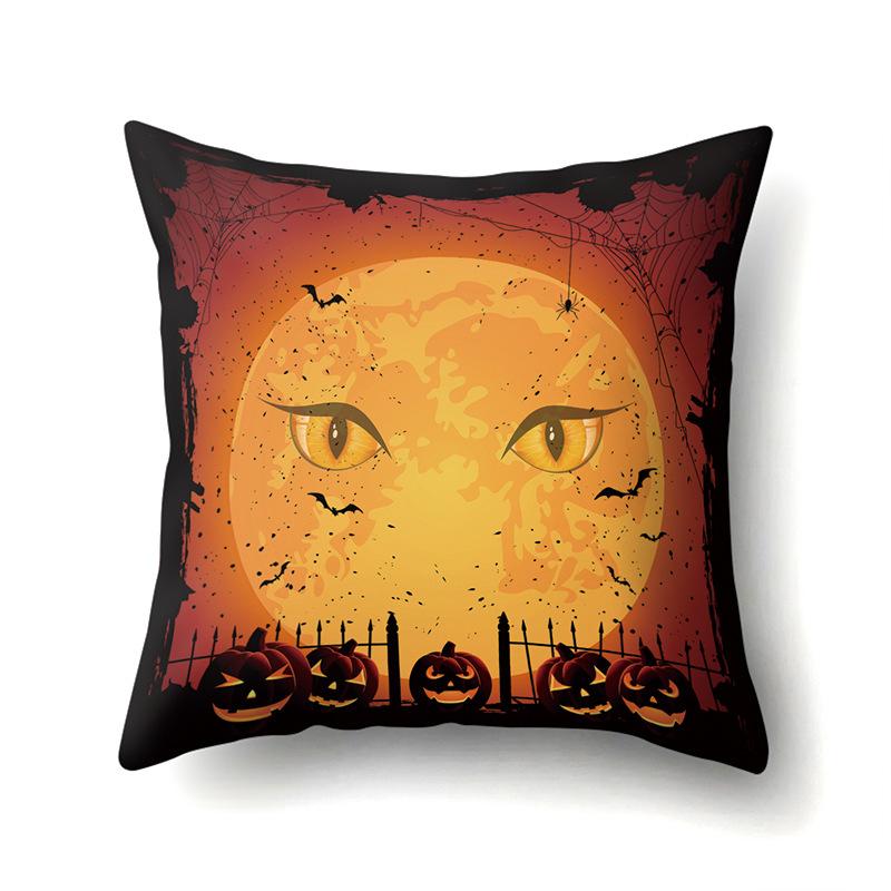 Halloween Pillowcase Car Waist Pillow Pumpkin Sofa Cushion Cover Office Home Living Room Pillowcase
