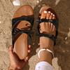 N Nü Age Reduction Bow Flat Slippers Summer Fashion Casual Lightweight Outdoor Sandals