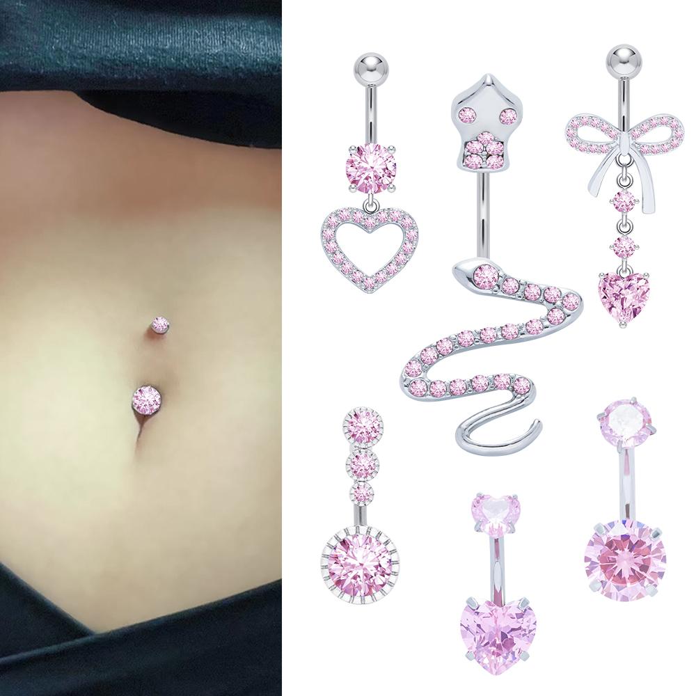 6pcs Stainless Steel Belly Button Ring 5mm Ball Navel Piercing Jewelry Hypoallergenic Safe for Sensitive Skin