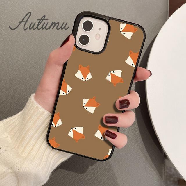 Fox Animal Pattern Phone Case for iPhone 17 Air 15 16 16e 11 12 13 14 Pro Max Plus Cover coque Fundas Shell