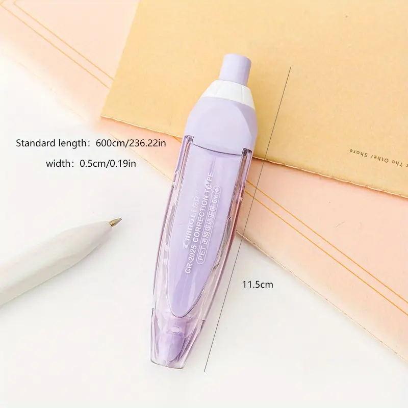 

1 шт. Нажимная Кавайная корректирующая лента со сменными стержнями, корректор-лента, студенческие японские канцелярские товары, школьные принадлежности фиолетовый