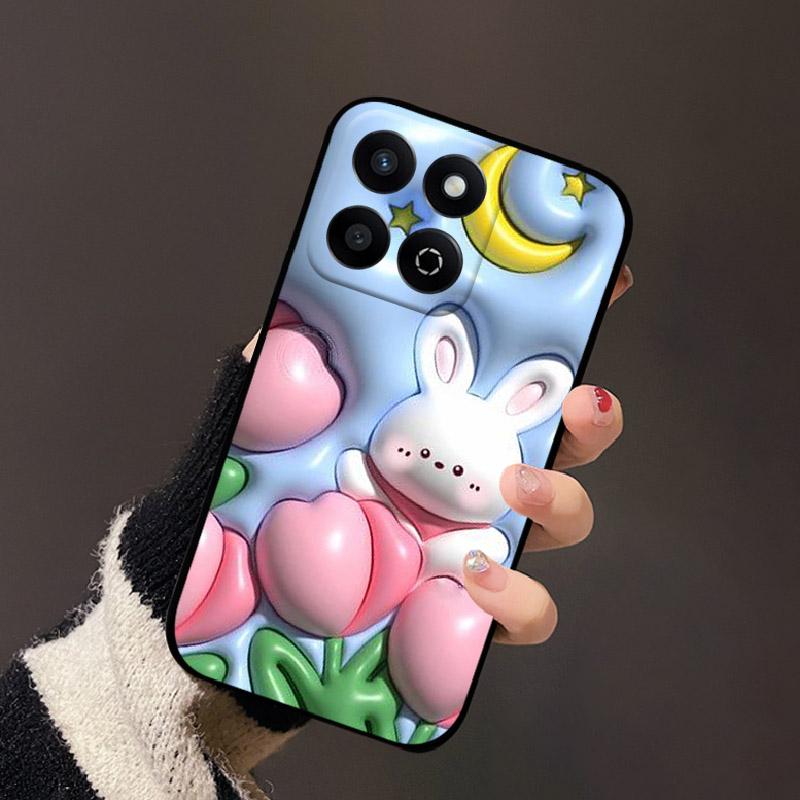 For Honor 200 Smart Case Luxury Fashion Painted Soft Protective Silicone Cases For Honor X7C Back Cover Phone Shell Fundas Coque