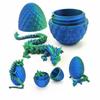 22cm 3D Printed Dragon 8.5cm Dragon Egg Chinese Festival Dragon Figurine Crystal  Egg Funny Home Office Cool ornament Decoration