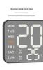 Brushed Metal Wall Clock: LED Multi-functional Electronic Alarm Clock