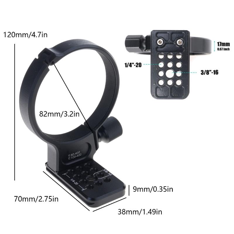 Lens Collar Support Tripod Mount Ring for 50-400mm 100-400mm Contemporary Lens, Bottom is ARCA Type Quick Release Plate