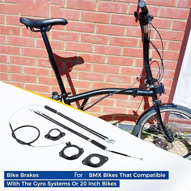 Bike Gyro Brake Cables Front + Rear (Upper + Lower) With Spinner Rotor Kit, For Gyro Systems And 20Inch Bikes