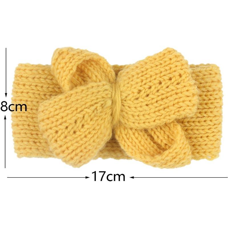 New Popular Hair Cap, Children's Cute Knitted Bow Headband, Fashionable European and American Baby Autumn and Winter Hair Accessories