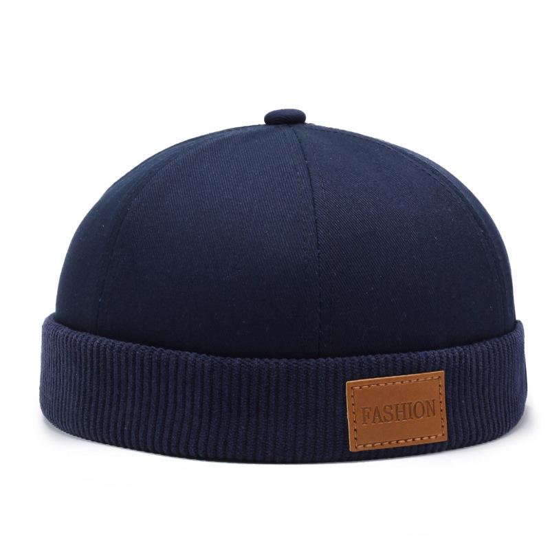Cappello da Marinaio Cappelli Senza Visiera Berretto Berretto Cappello Per Uomo Donna Velluto a Coste Stile Retro Polsino Arrotolato Cappello da Porto