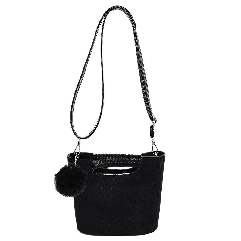 

2025 new autumn and winter retro small bag women s handbag high-end texture versatile niche shoulder messenger bag no pendant чёрный