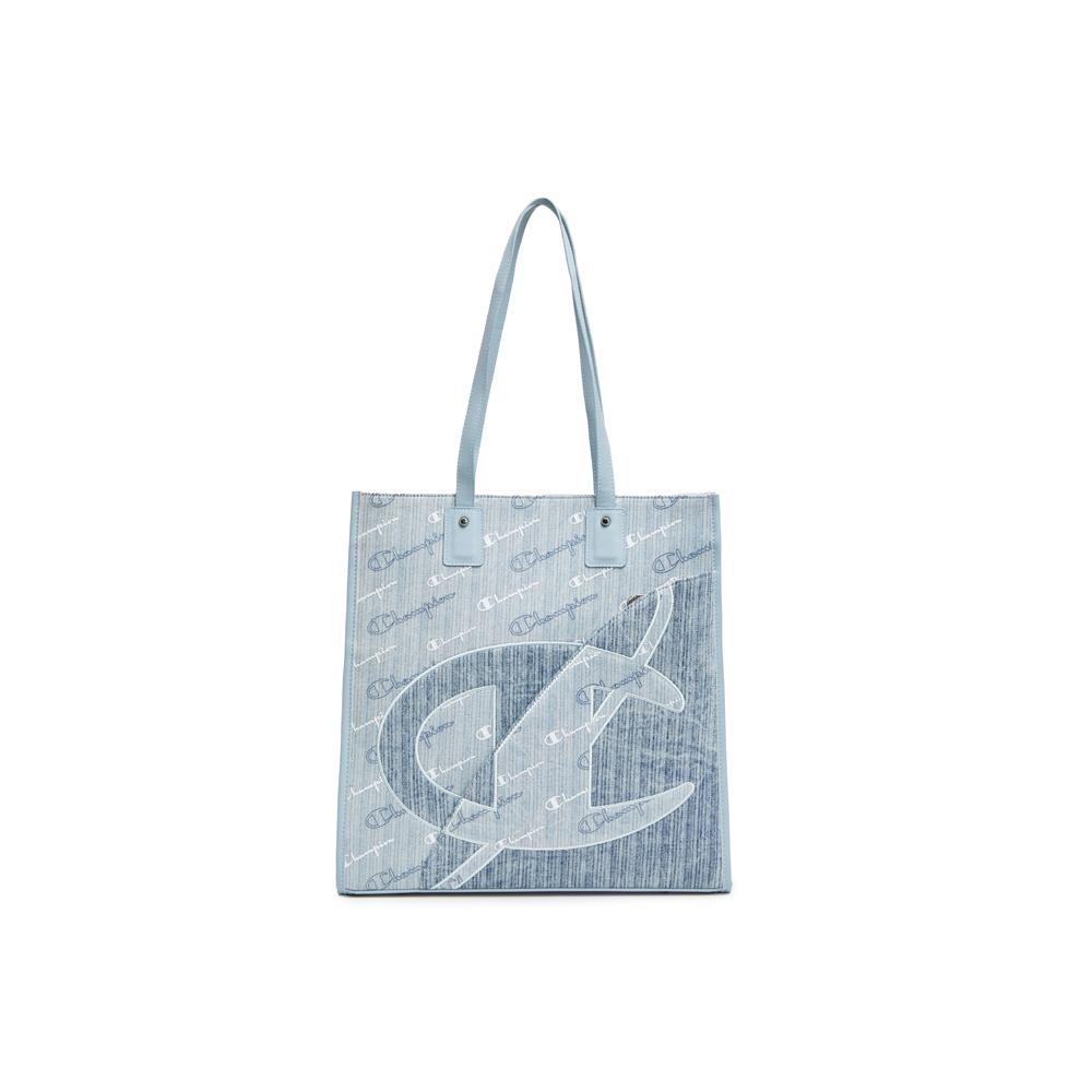 New Champion Fabric Backpack Shoulder Bag Unisex Light Blue Denim/Dark Blue Denim U5BACPU41