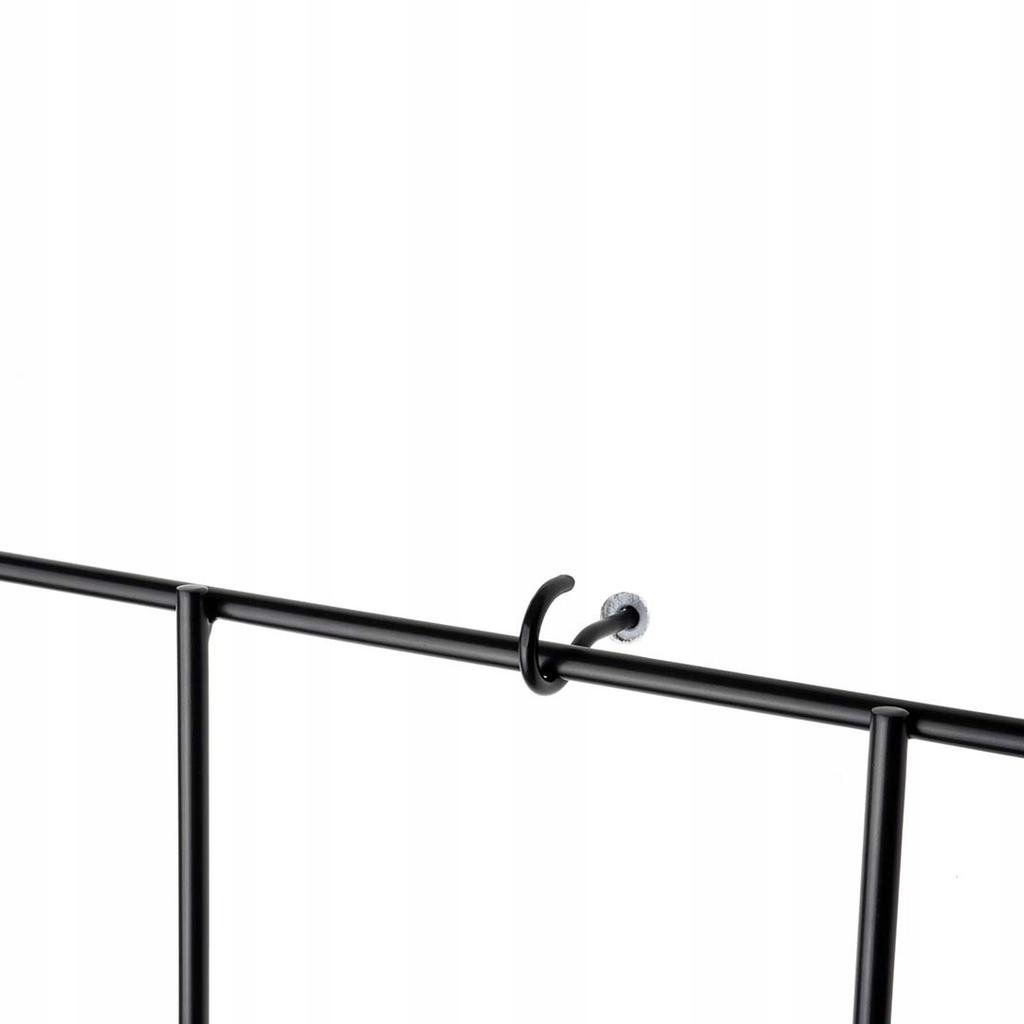 Hedera 3 Black Metal Wall Flower Stand - Modern Flower Trellis with 3 Hoops, Loft, Industrial, Vertical Garden