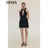 Zaprha 2025 Summer New Sexy Bowknot Decoration Neck Collar Backless Design Short Dress 4661226