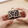 Leopard Print Leather Jewelry Bag PU Leather Small Item Bag Kiss Lock Coin Purse  Keys Lipsticks