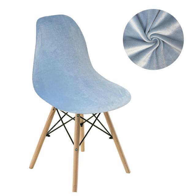 Spandex Velvet Short Back Dining Chair Cover Stretch Slipcovers Elastic Seat Chair Cover Sets Dining Space Bar Office Party Banquate 1pcs