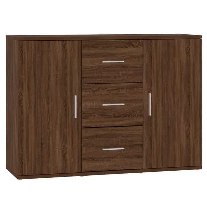 VidaXL Buffet Brown Oak 91x29.5x65 Cm Engineered Wood 823349