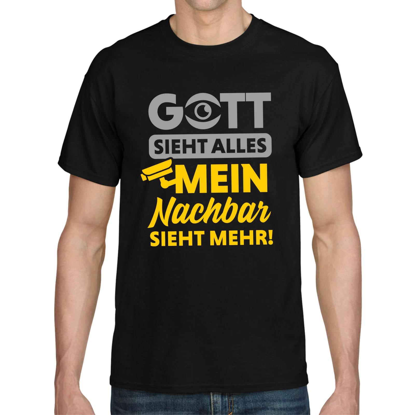 Men s and Women s T-shirts God sees everything my neighbor sees more sayings funny fun comedy S