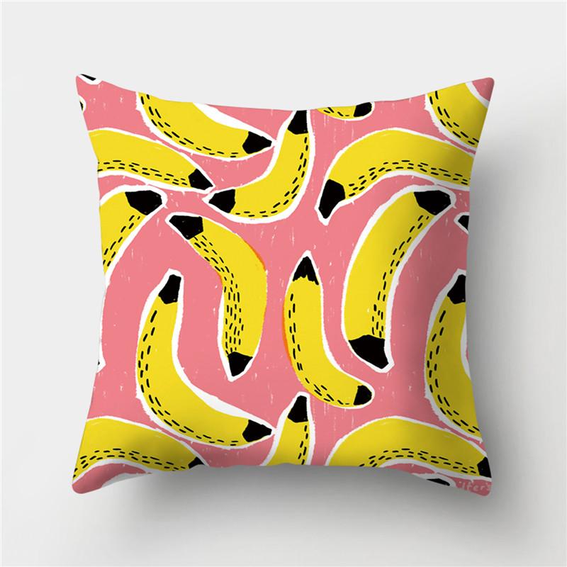 45x45 Polyester Kissenbezug Gelb Geometrisch Dekorativer Kissenbezug Wurfkissen Sofa Heimdeko