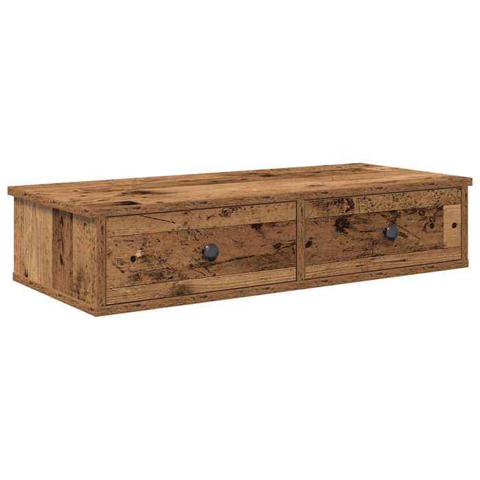 VidaXL Étagère murale avec tiroirs vieux bois bois d'ingénierie 859957