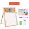 Magnetic Double-Sided Wooden Kids Whiteboard and Chalkboard - Foldable Drawing and Writing Board Toy