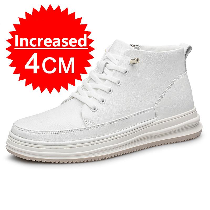 

Новая мужская обувь для увеличения роста, кроссовки, обувь для мужской 10 см, спортивная, повседневная, невидимое внутреннее увеличение на 8 см, белые лоферы 37