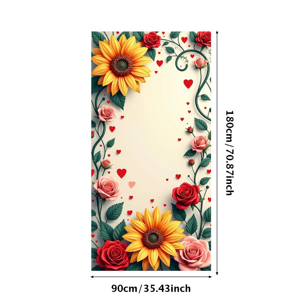 

Rose Photo Props Detailed Sunflower Hearts Graphic Elegant Backdrop for Photography