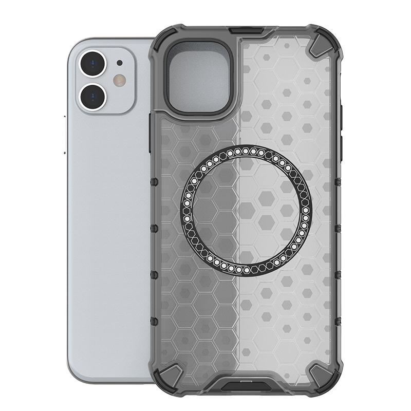 For iPhone11 Pro Max Magnetic Ring Back Cover Phone Case Magsafe Ring Wireless Charge Lens Protect Shockproof Coverage Cases
