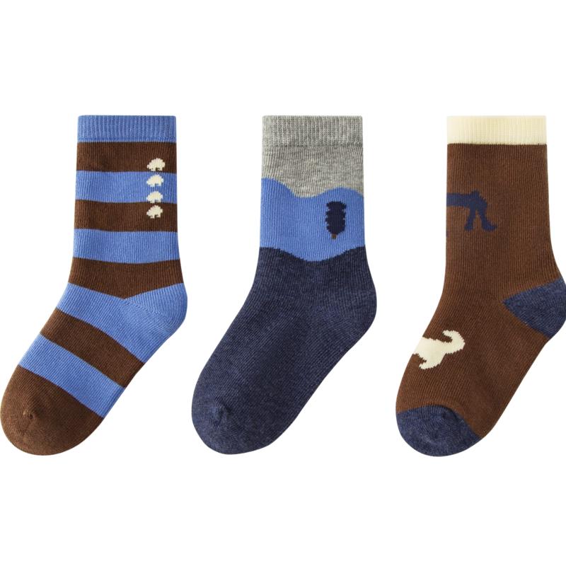 

Детские дышащие летние носки Minibala из хлопка, 3 пары, средней длины 100