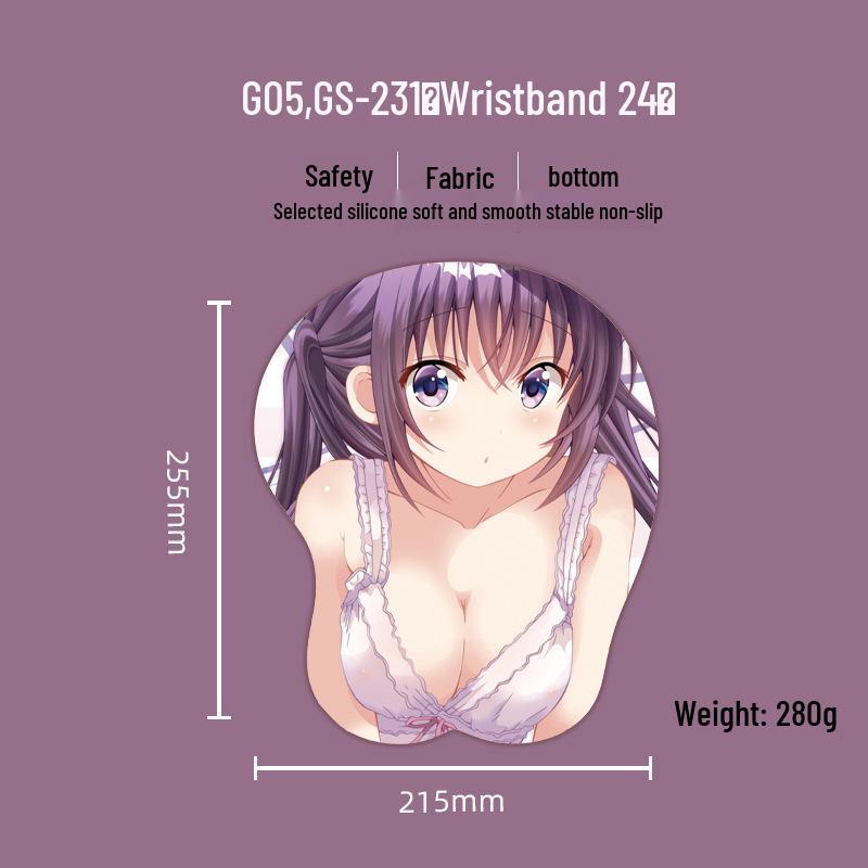Beautiful Anime 3D Silicone Wrist Rest Mouse Pad - Creative Design, Hot Selling
