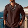 New Loose Pullover Casual Long-sleeved Shirt Standing Collar Men