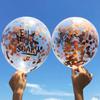 10 Pieces Halloween Theme Gold Confetti Helium Balloons Set