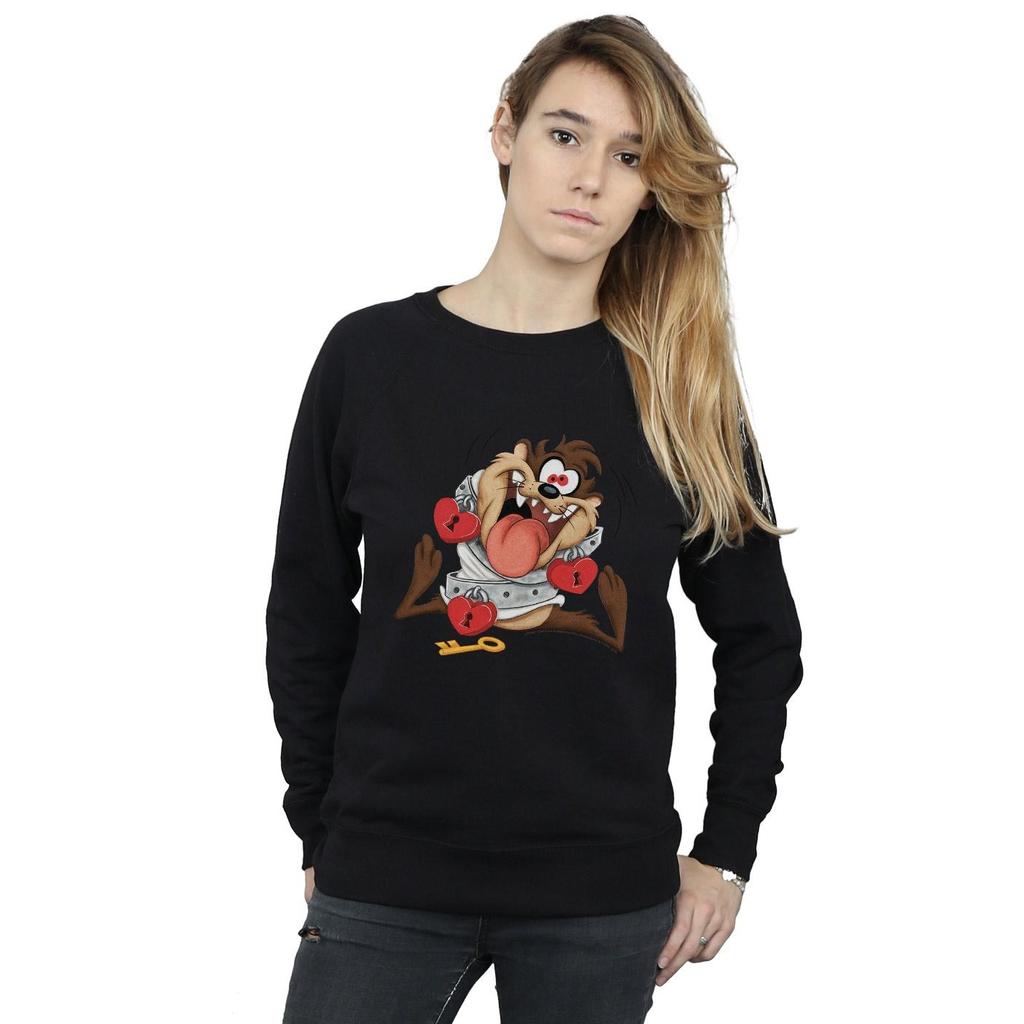 Looney Tunes Womens/Ladies Taz Valentine´s Day Madly In Love Sweatshirt