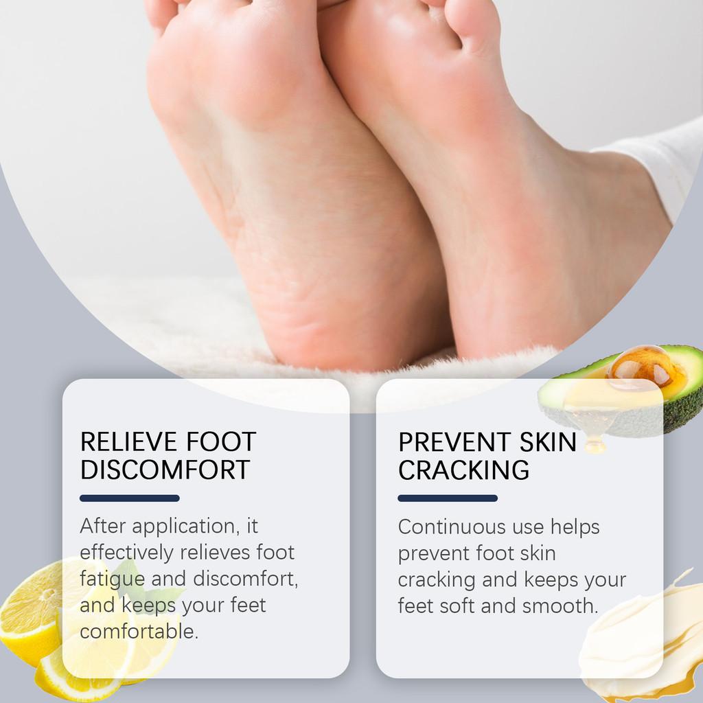 Nourishing Foot Cream For Dry Cracked Skin Moisturizing Hydrating Exfoliating Treatment