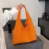 Large capacity trendy shoulder bag fashion casual solid color commuter underarm bag simple casual texture tote bag