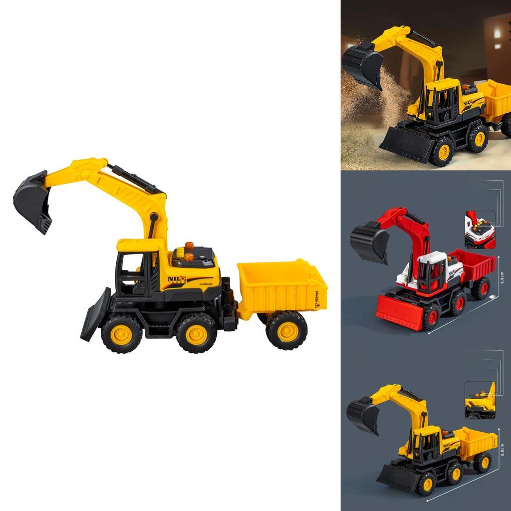 Inertia Construction Vehicle Toy With Lights For Toddlers 23 Years Old